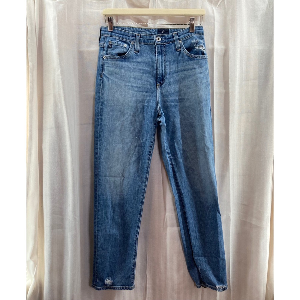AG Adriano Goldschmied‎ The Cici Jeans Medium Wash Destressed Straight Leg 28"